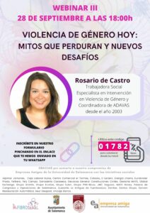 WEBINAR III VIOLENCIA DE GÉNERO HOY: MITOS QUE PERDURAN Y NUEVOS DESAFÍOS